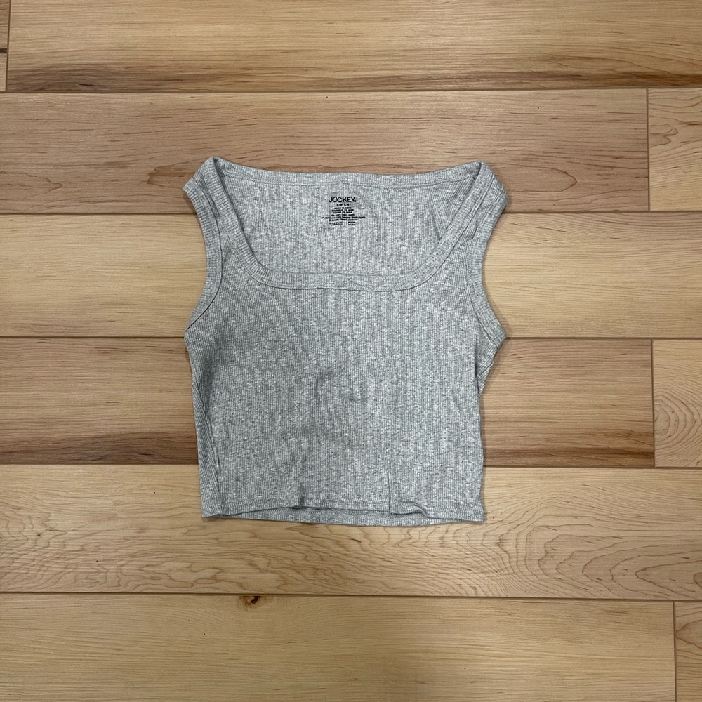 grey jockey tank top